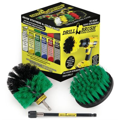 Drillbrush Stove Cleaning Rotary Brush Kit with Extension, Pots & Pans, Cast Iron Skillet, Power Dish Washing Brushes
