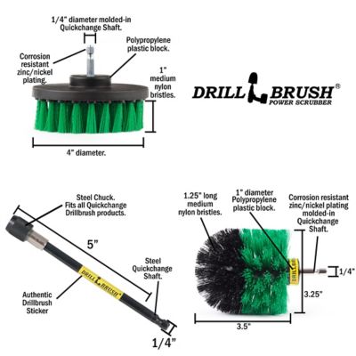 Image showing  Stove Cleaning Rotary Brush Kit with Extension, Pots & Pans, Cast Iron Skillet, Power Dish Washing Brushes
