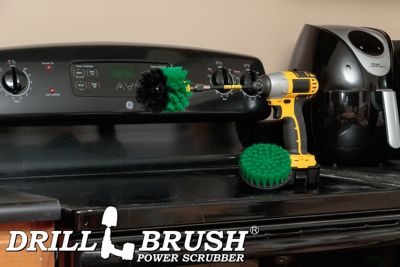 Image showing 5 th Drillbrush Stove Cleaning Rotary Brush Kit with Extension, Pots & Pans, Cast Iron Skillet, Power Dish Washing Brushes