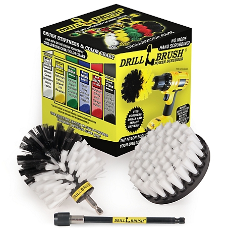 Drillbrush Auto Brush Kit with Extension, Car Detailing, Motorcycle, Truck Cleaning, Upholstery, W-S-4O-5X-QC-DB