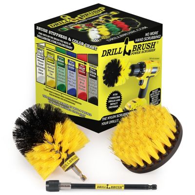 Drillbrush Bathroom Power Scrubbing Brush Kit with Extension, Shower Cleaner, Bidet, Toilet Brush- Grout Cleaner, Tile