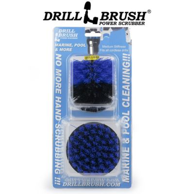 Drillbrush Kayak, Marine, Hull Cleaner, Pond Scum, Oily Residue, Weeds, Barnacles, Oxidation, Raft, Canoe, B-S-4O-QC-DB