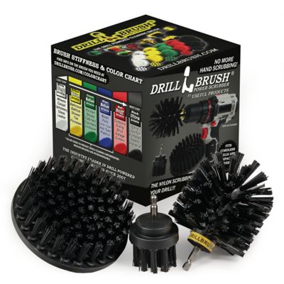 Drillbrush Heavy Duty Drill Powered Cleaning Brush Kit Used for Grill Cleaning & Other Heavy Duty Scrubbing Tasks, K-S-52O-QC-DB