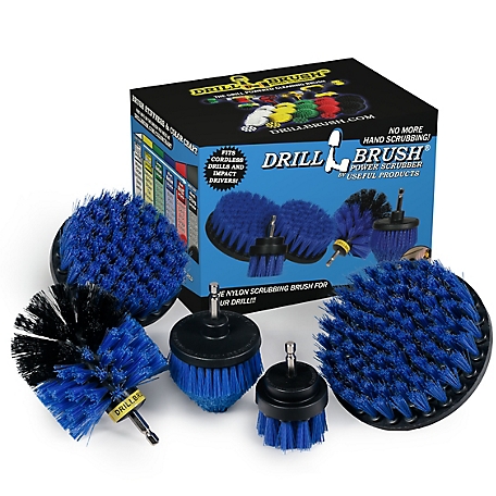 Drill Brush Power Scrubber by Useful Products - Pool Cleaning Kit - Cleaning Drill Brush Set - Turtle Aquarium Accessories - Fishing Boat