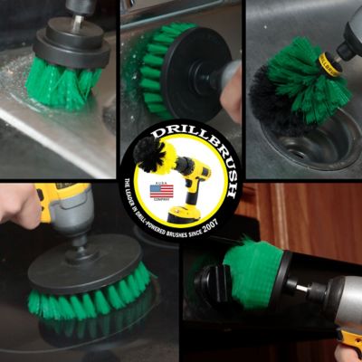 Image showing  Cast Iron Cleaner, Kitchen Cleaning Supplies, Kitchen Scrub Brush, Cleaning Tools, Cast Iron, G-S-542CO-QC-DB