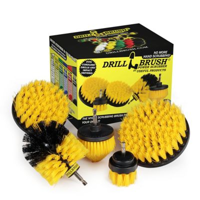 Drillbrush 5 pc. Shower Cleaning Kit, Toilet Cleaner, Bathroom Cleaner, Toilet Brush, Tile Cleaner, Floor Cleaner