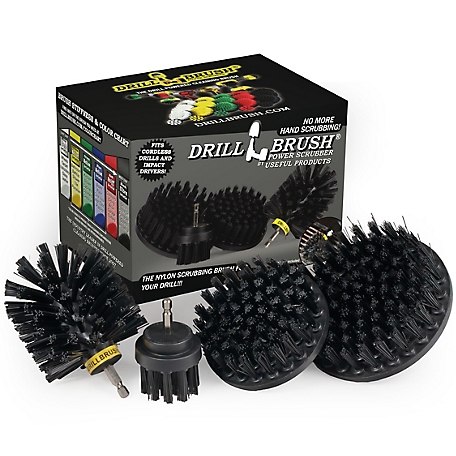 Drillbrush Bbq Grill Cleaning Ultra Stiff Drill Powered Cleaning Brushes 4 Piece Kit Replaces Wire Brushes for Rust Removal