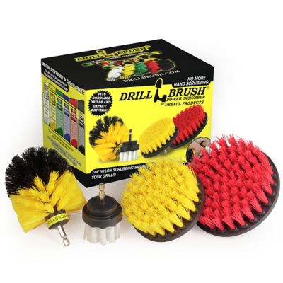 Drillbrush Drill Powered Cleaning Brush Attachments, Time Saving Cleaning Kit, S-W2-Y4O-R5-QC-DB