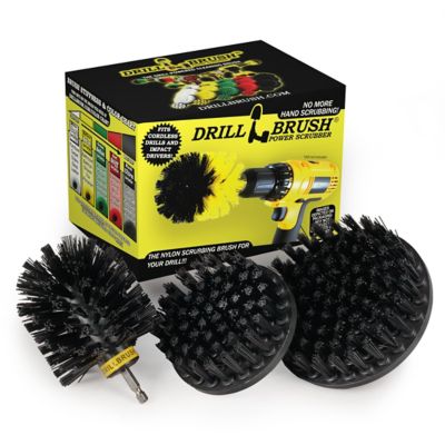 Drillbrush Safe Grill Brush Kit, Clean BBQ Grills, Wood Stoves, Outdoor Fireplace, K-S-54O-QC-DB
