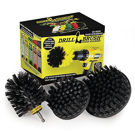 Drillbrush Safe Grill Brush Kit, Clean BBQ Grills, Wood Stoves, Outdoor Fireplace, K-S-54O-QC-DB