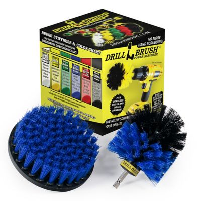 Drillbrush Marine Cleaning Accessories, Hull Cleaner, Boat, Inflatable, Kayak, Canoe, Raft, Deck Spin Brush, B-S-5O-QC-DB