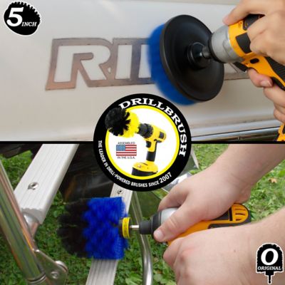 Image showing  Marine Cleaning Accessories, Hull Cleaner, Boat, Inflatable, Kayak, Canoe, Raft, Deck Spin Brush, B-S-5O-QC-DB