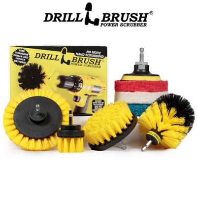 Drillbrush Scouring Pad & Brush Cleaning Kit, Tile Cleaner, All Purpose Bathroom Scrubbers, Shower & Tub Cleaning