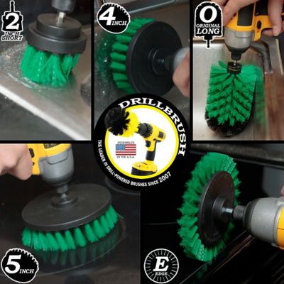 Image showing  Oven Cleaner Brush Set, Kitchen Cleaning Brush Drill Brush Set, Countertop Scrubber Brush Set, G-S-E542J-QC-DB