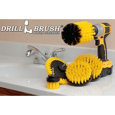 Drillbrush Shower Cleaner, Bathroom Mirror, Sink, Bathtub, Bath Mat, Tile,  Grout Cleaner, Scrub Brush, Baseboard, Y-S-54O-QC-DB at Tractor Supply Co.