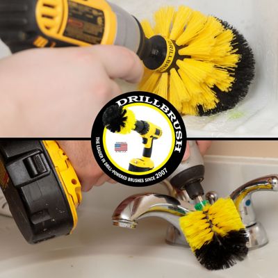 Image showing  Bathroom Spin Brush Kit, Shower, Shower Curtain, Bathtub, Tile, Grout Cleaner, Baseboard, Flooring, Y-S-MO-QC-DB