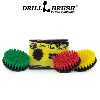 Drillbrush Outdoor & Grout Cleaner, Spin Brush Multi-Purpose 3 pc. Kit, Kitchen Stove,Flooring & Bathroom Cleaner