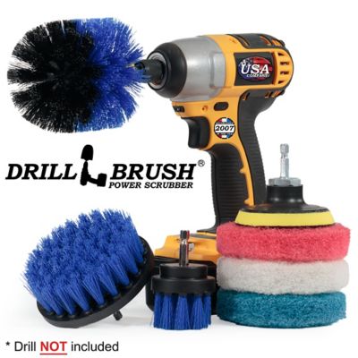 Image showing  Pads, Hot Tub Cleaner Brush, Pool Cleaner Brush, Scrub Brush, Power Cleaning Brush, S-B42O-P4-WRB-3V-QC-DB