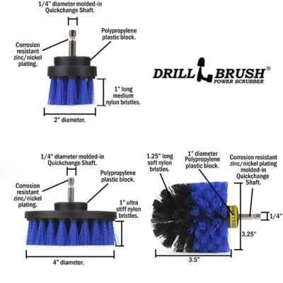 Image showing  Pads, Hot Tub Cleaner Brush, Pool Cleaner Brush, Scrub Brush, Power Cleaning Brush, S-B42O-P4-WRB-3V-QC-DB