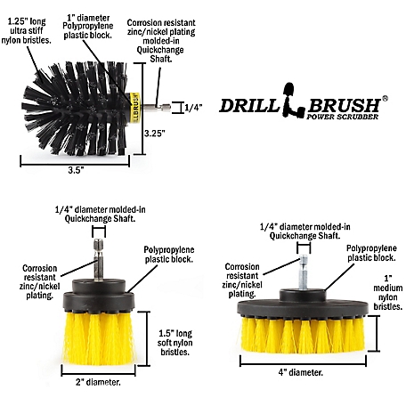Drillbrush Rotary Drill Cleaning Brush for Tile, Grout, Shower, Tub, Sink-3  pc. Kit, Y4S2L-KO-QC-DB at Tractor Supply Co.