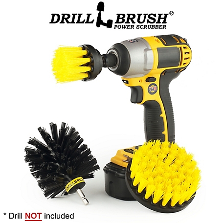 Drill Powered Rotary Scrub Brushes for Shower, Tub, Sink, Tile and Grout
