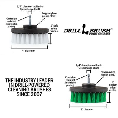Image showing  Indoor/Outdoor Spin Brush Cleaning Kit, Stove, Oven Rack, Counters, Flooring, Bathroom, Scrub, Shower Curtain