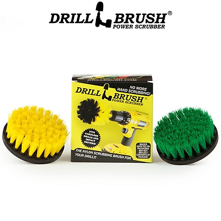 Drillbrush 2 pc. Household Spin Brush Combo, Scrub, Shower & Bath Cleaning, Kitchen Tools, Hard Water, Soap Scum, Rust