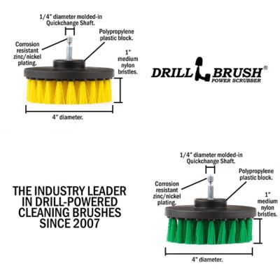 Image showing  2 pc. Household Spin Brush Combo, Scrub, Shower & Bath Cleaning, Kitchen Tools, Hard Water, Soap Scum, Rust