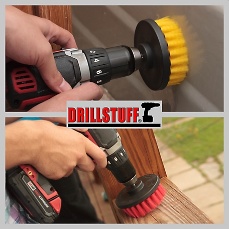 Drillstuff Multi-Purpose Spin Brush Combo Kit, Soft, Medium, & Stiff  Bristle Power Brushes, Shower Cleaner, Glass Cleaner at Tractor Supply Co.