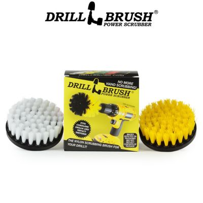 Drillbrush Bathroom Accessories, Bath Mat, Grout Cleaner, Shower Door, Hard Water Stain Remover, 4IN-S-WY-QC-DB