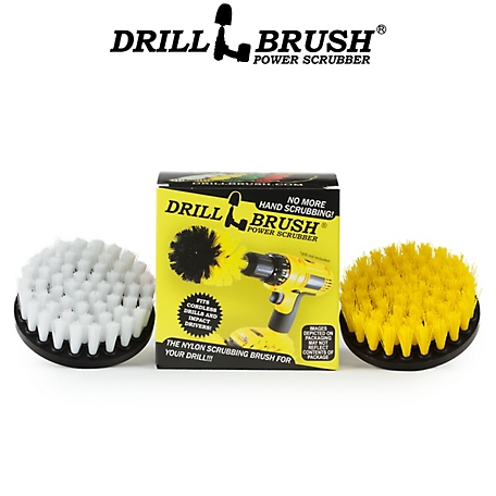 Drillbrush Bathroom Accessories, Bath Mat, Grout Cleaner, Shower Door, Hard Water Stain Remover, 4IN-S-WY-QC-DB