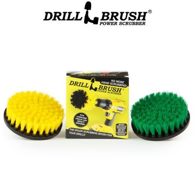 Drillbrush Power Scrubber Bathroom & Kitchen Brush Set, Bath, Shower, Oven, Stove, Flooring, 5IN-S-GY-QC-DB