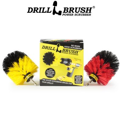 Drillbrush 2 pc. Spin Brush Cleaning Kit, Concrete, Brick, Fireplace, Stone, Bird Bath, Garden Statuary, Bathroom Accessories