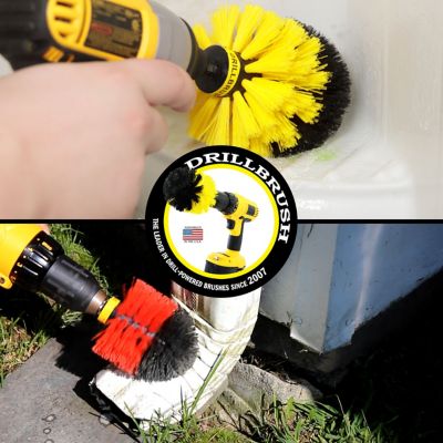 Image showing  Spin Brush Cleaning Kit, Concrete, Brick, Fireplace, Stone, Bird Bath, Garden Statuary, Bathroom Accessories, 2-Pack