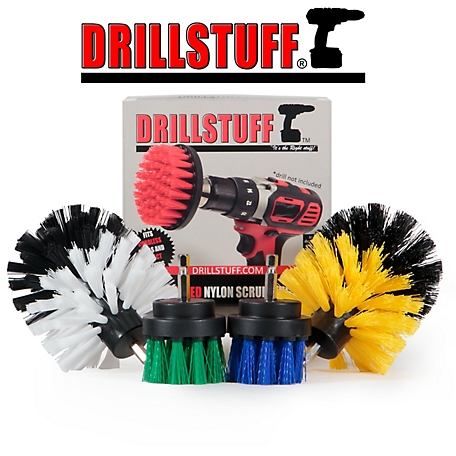 Drillstuff Boat Accessories Cleaning Brush, Kitchen Sink Scrub Brush, Rotary Wheel Brush, Tile & Grout Brush, S-2BG-OWY-QC-DS