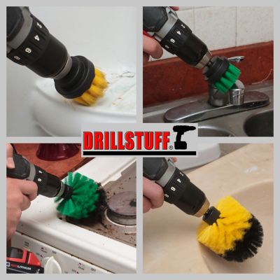 Image showing  Grout Cleaner Brush Set, Shower Cleaner, Toilet Brush, Kitchen Cleaning Set, Oven, Stove, S-2YG-OYG-QC-DS