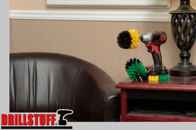 Image showing 5 th Drillstuff Grout Cleaner Brush Set, Shower Cleaner, Toilet Brush, Kitchen Cleaning Set, Oven, Stove, S-2YG-OYG-QC-DS