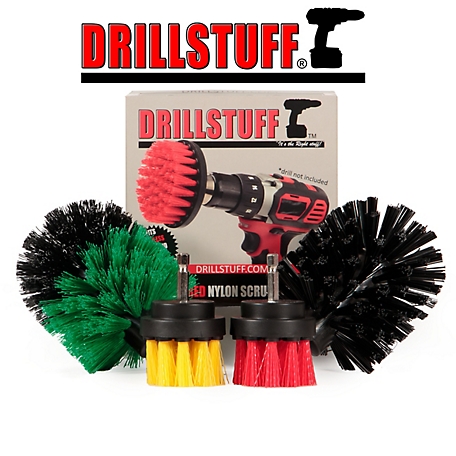 Drillstuff Shower Cleaning Brush, Stiff Bristle Concrete, Deck Scrub Brush, Stove, Oven, Sink, S-2YR-OGK-QC-DS