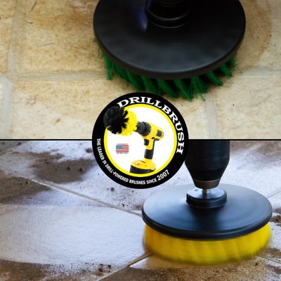 Image showing  Power Scrubber Kitchen & Bathroom Brush Set, Pot Cleaning, Bath Mat, Soap Scum, 2-Pack