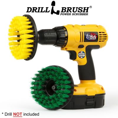 Image showing  Power Scrubber Kitchen & Bathroom Brush Set, Pot Cleaning, Bath Mat, Soap Scum, 2-Pack