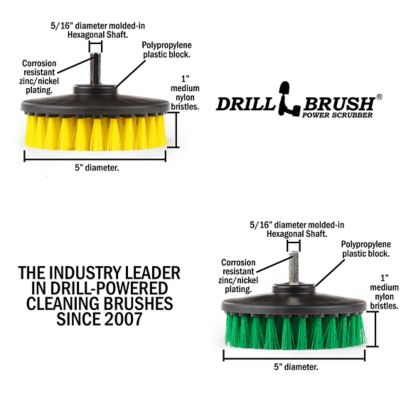 Image showing  Power Scrubber Kitchen & Bathroom Brush Set, Pot Cleaning, Bath Mat, Soap Scum, 2-Pack