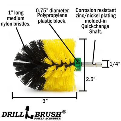 Image showing  Bathroom Cleaner Brush, Grout Cleaner, Bathtub, Sink, Toilet, Shower Cleaner, Flooring, MINI-DB-YB