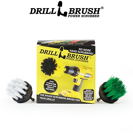 Drillbrush Stove, Oven, Sink, Tile, Carpet Cleaner, Leather, Upholstery, Fabric, Wheel Brush, Glass Cleaner, 2IN-S-GW-QC-DB