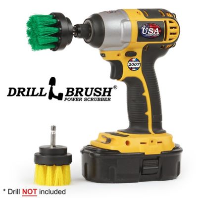 Image showing  2pc. Indoor Power Spin Brush Set, Kitchen, Cast Iron Skillet, Oven Cleaner, Baking Pan, Grout Cleaner, 2IN-S-GY-QC-DB