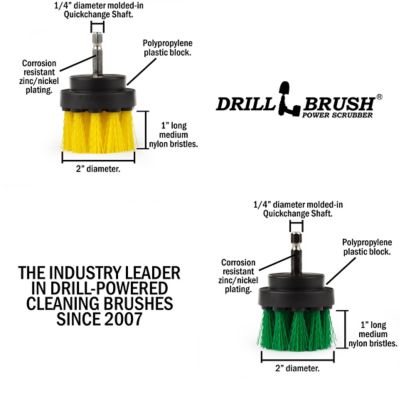 Image showing  2pc. Indoor Power Spin Brush Set, Kitchen, Cast Iron Skillet, Oven Cleaner, Baking Pan, Grout Cleaner, 2IN-S-GY-QC-DB