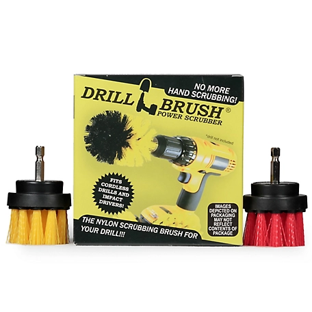 Drillbrush Bathroom Grout Cleaner, Shower Cleaner, Bird Bath, Garden Statues, Rust, Hard Water Stain Remover, 2IN-S-RY-QC-DB