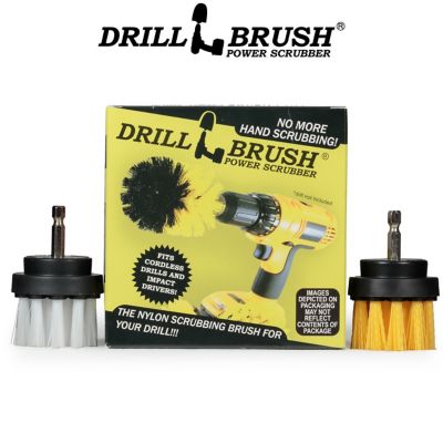 Drillbrush Grout Cleaner, Bathtub, Shower Curtain, Bath Mat, Hard Water Stain Remover, Shower Door, 2IN-S-WY-QC-DB