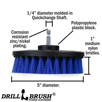 Image showing  Marine Boat Spin Brush, Yacht, Kayak, Canoe, Jet Ski, Sail, Boat Accessories, Deck Brush, 5IN-S-B-QC-DB