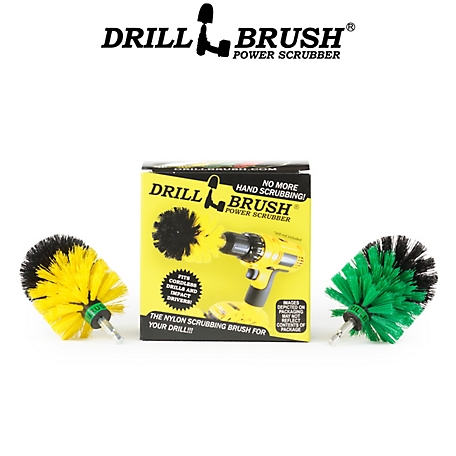 Drillbrush Kitchen & Bathroom Cleaning Brushes, Dish Brush, Stove Top, Sink Scrubbing, Tile & Grout Brush, Shower Cleaner