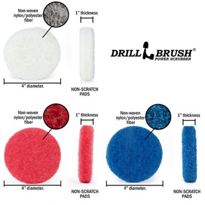 Image showing  All Purpose Scrub Pads, Six Pack of Cleaning Pads, Bathroom Cleaner, Auto Detailing, Stove Top, Deep Clean